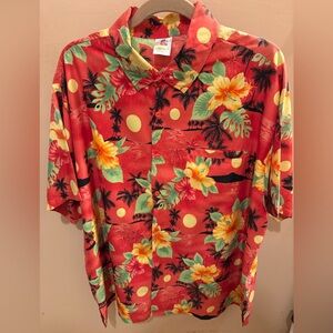 NWOT Rima Beachwear Men’s Tropical Hawaiian Button Down Shirt Size XL